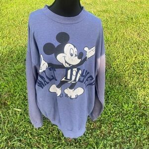 Disney World Parks classic Mickey Vintage Pullover Sweatshirt OS XL 1980’s